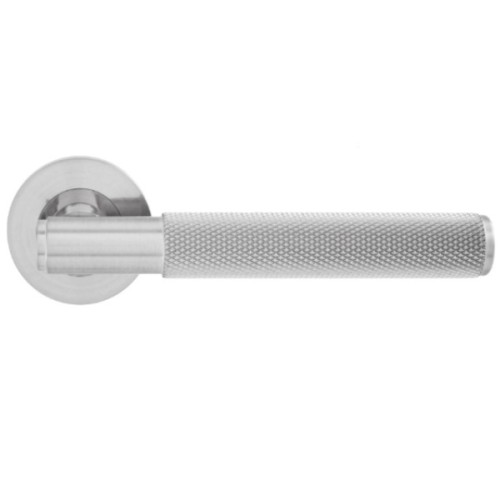 INSIGNIA KNURLED LEVER HANDLE ON ROUND ROSE